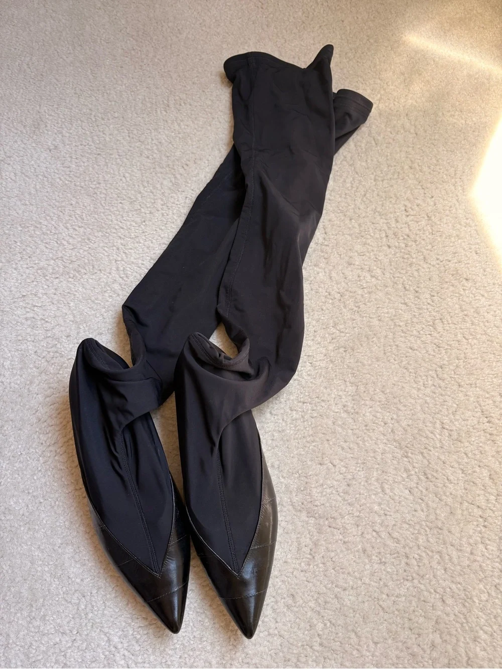 Givenchy Black Over-the-Knee Stretch Boots
